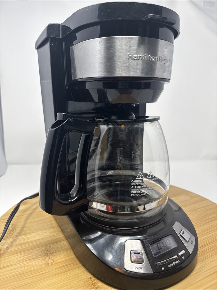 Hamilton Beach 12 Cup Coffee Maker Programmable Glass Carafe Tested Works