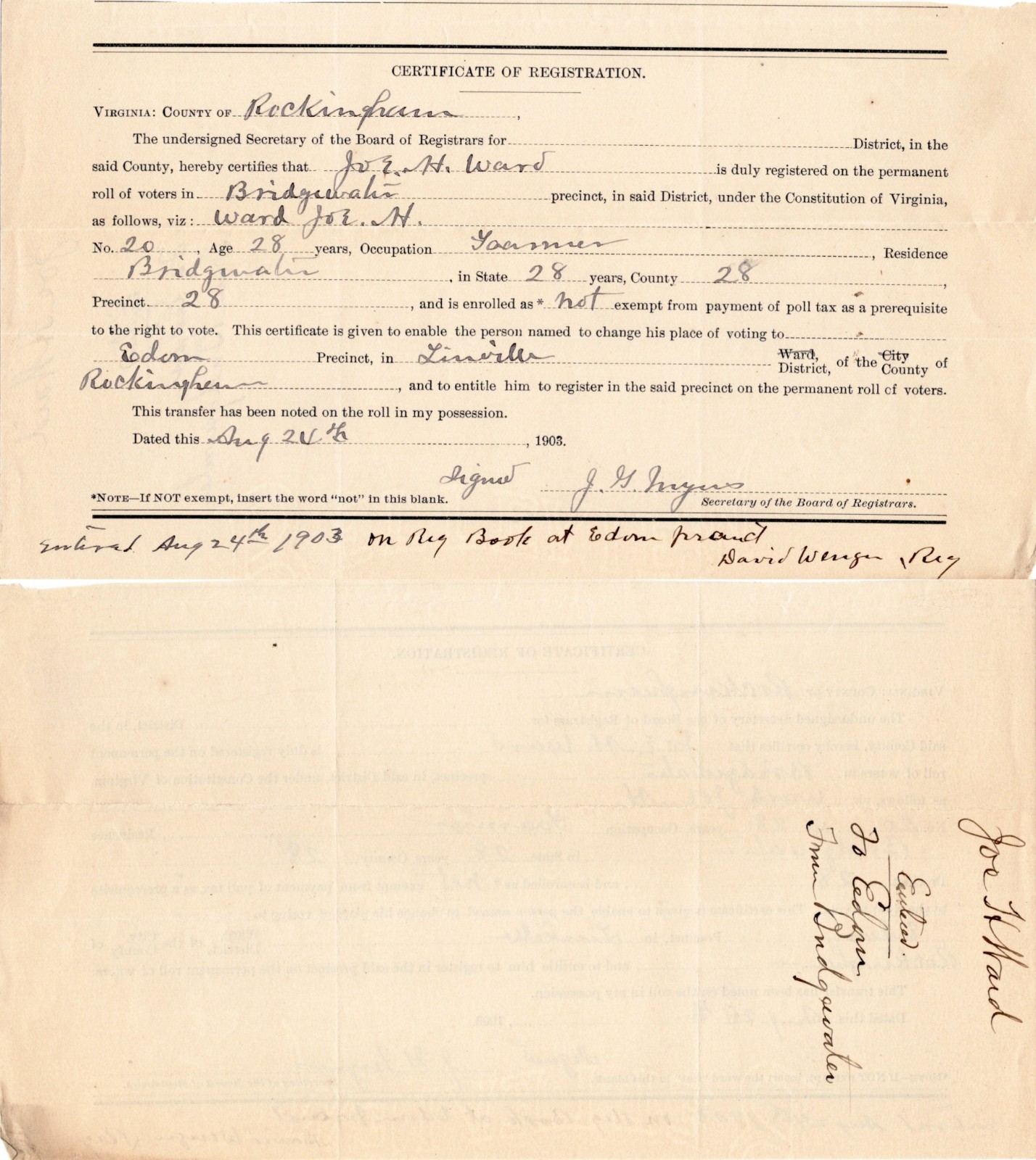 Virginia Ephemera Lot 1870–1920 – Orange, Albemarle, Somerset, Barboursville