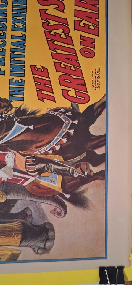 RARE VTG 1971 Ringling Bros Barnum & Bailey Big Free Street Parade Circus Poster