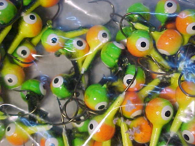 100 FLOATING OZ WALLEYE JIG HEADS 1/4 size 2 HOOKS