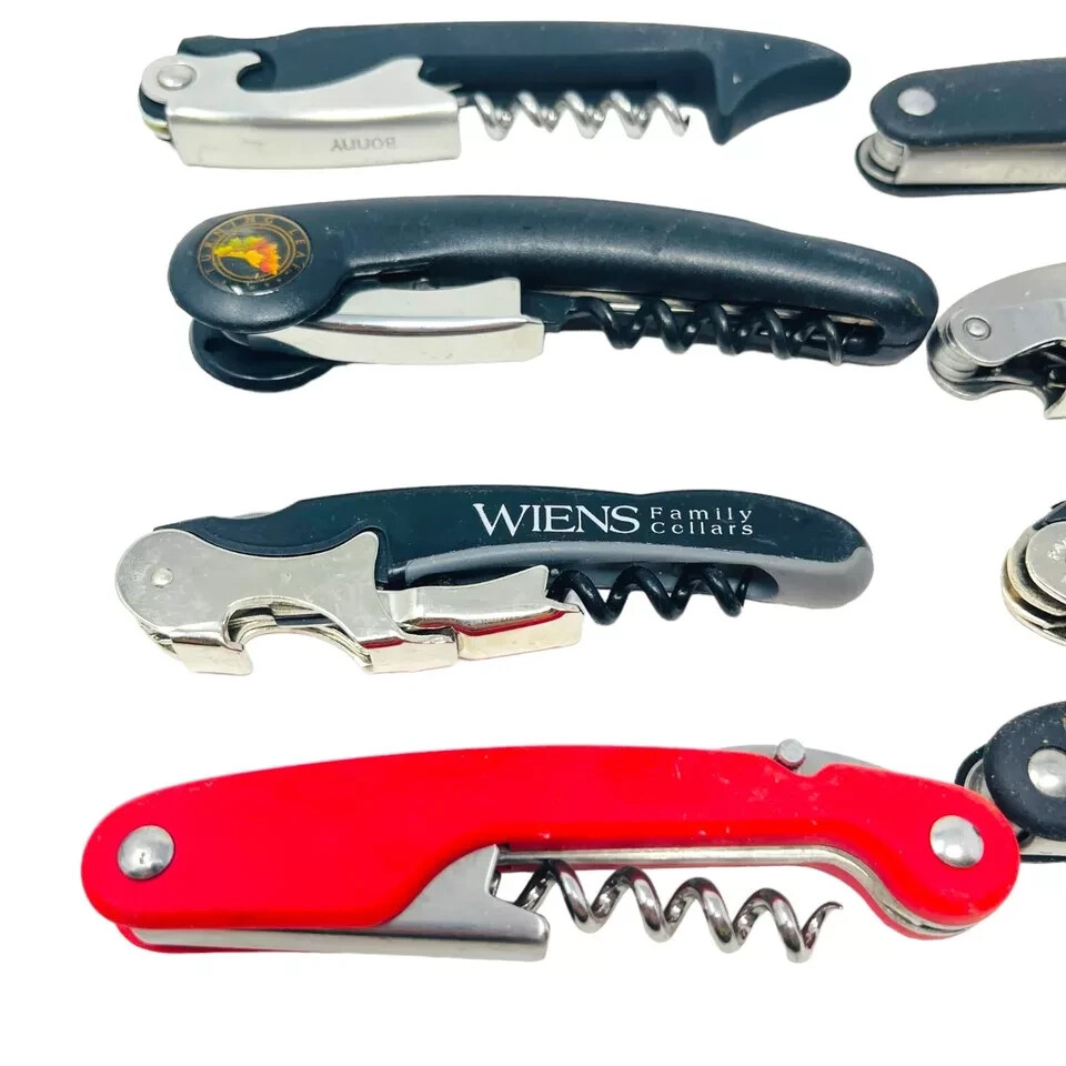 8 Pcs Turning Leaf, Bony and Assorted Waiter's Corkscrew Wine Bottle Opener