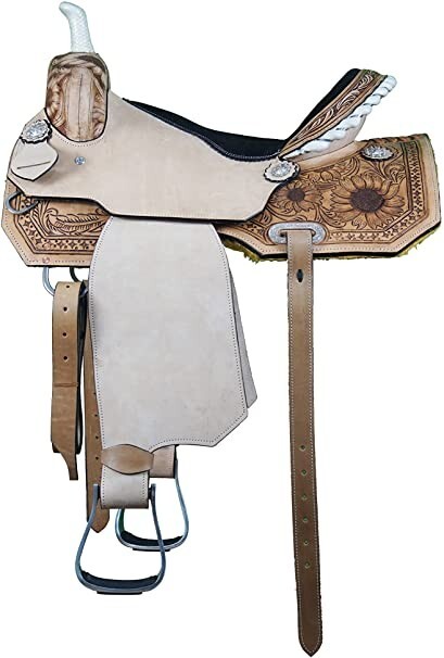 Premium Quality Leather Western Saddle Hand Tooling & Carving All Customisations