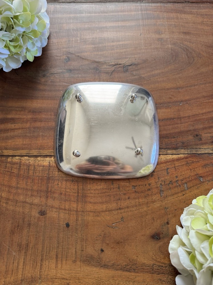 Silverplate Square Footed Platter Riser Candle Holder Footed Silver