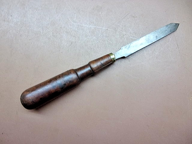 Antique Unbranded File Turned into Wood Spear Point Chisel Clean Nice & Sharp!