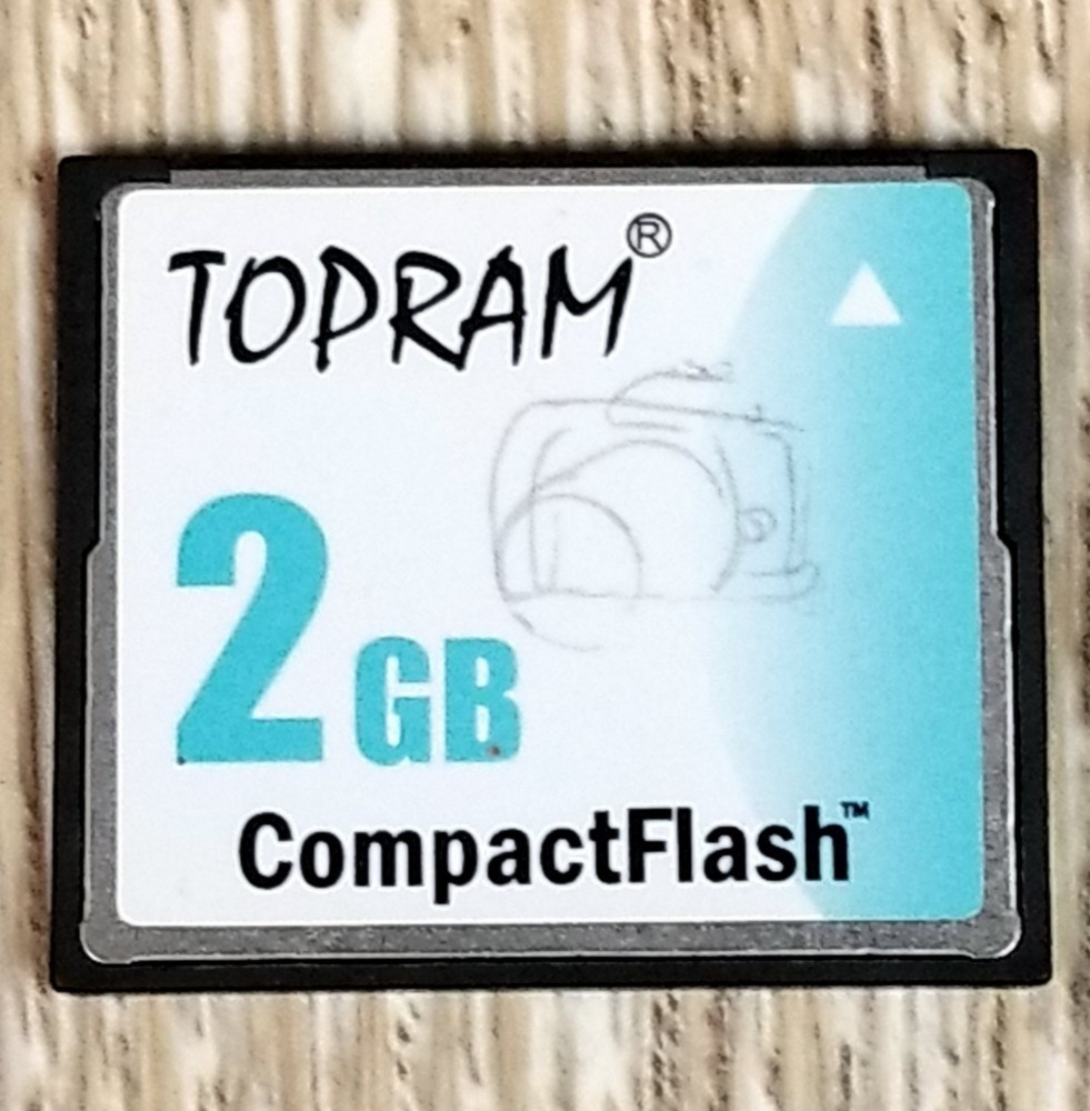 TOPRAM 2GB CompactFlash CF Memory Card Pre‑Owned Tested