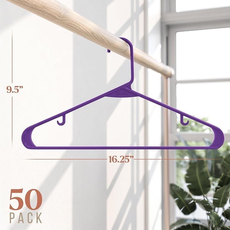 Non-Slip Space Saving Hangers Clothes Organization Bulk Plastic Durable New