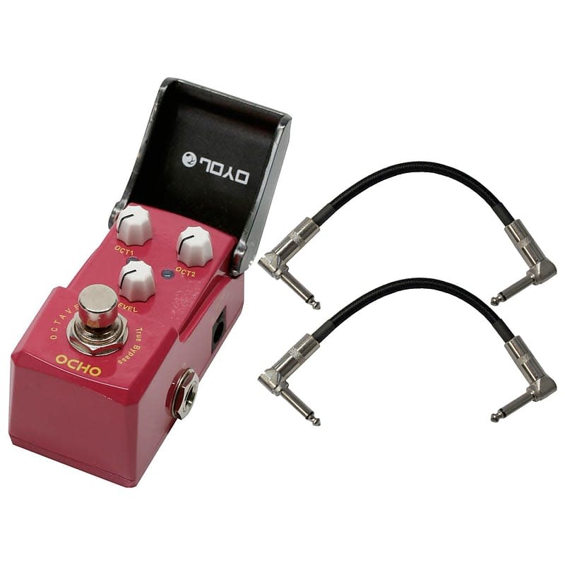 Joyo JF-330 OCHO Octave Effects Pedal w/ 2 Patch Cables