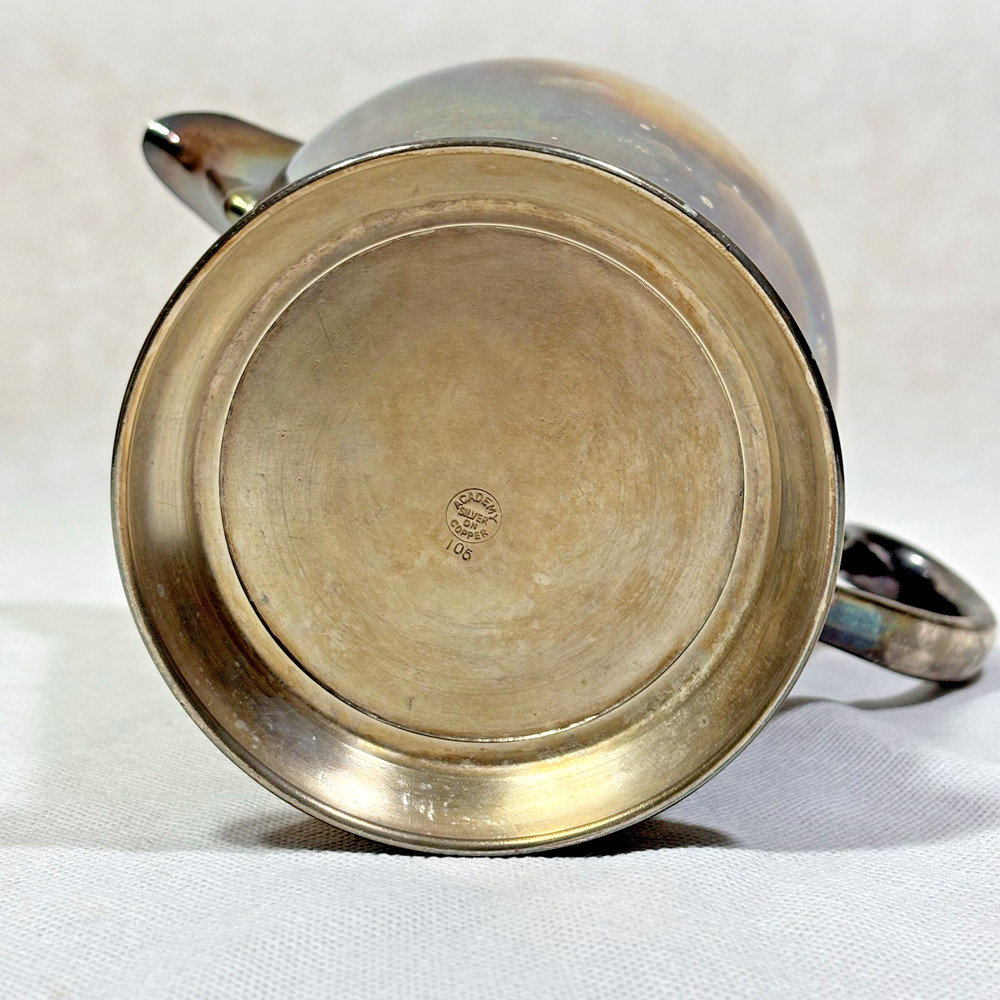 Vintage Academy Silver On Copper Pitcher #105