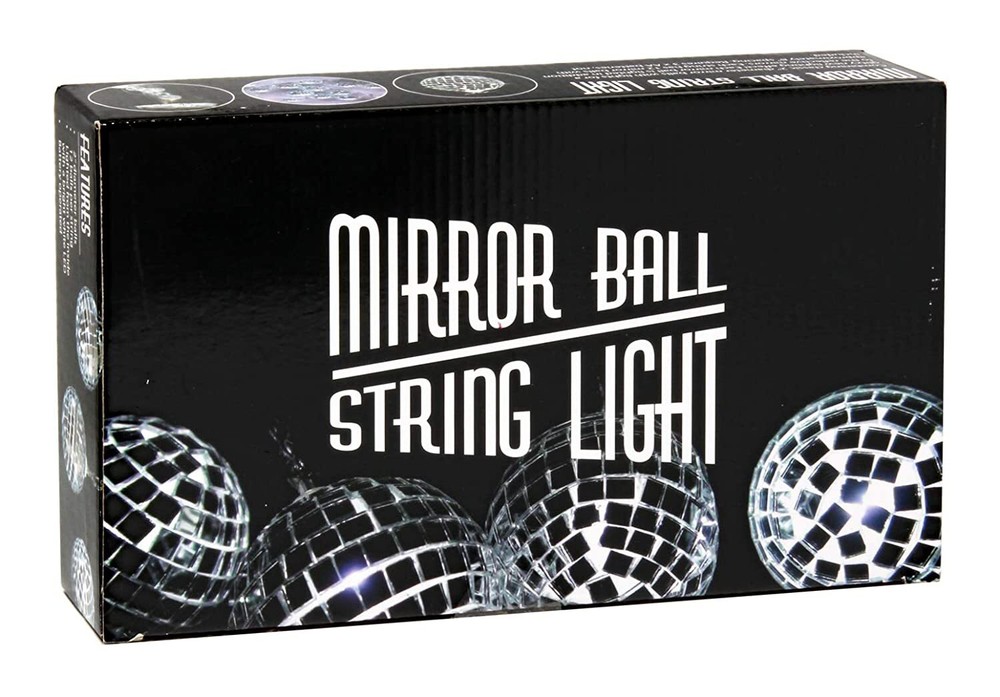 FORTUNE MBS-2 2" MIRROR BALL STRING LIGHTS (12 BALLS ON EACH STRING) *D7