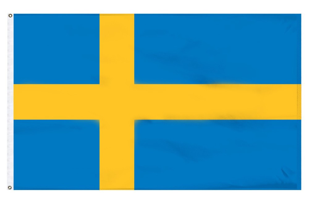 "Sweden" 3 ft x 5 ft High Quality Polyester Flag