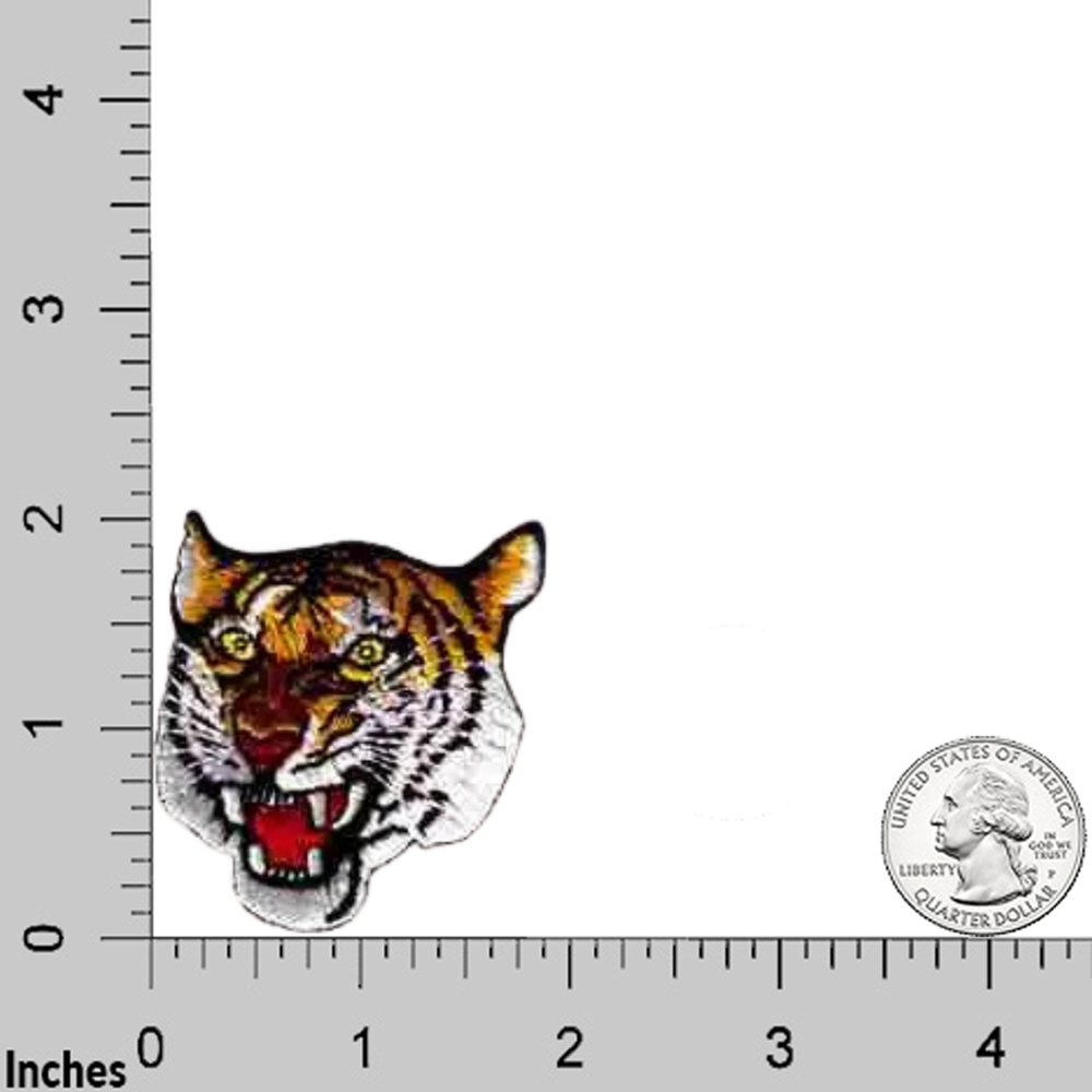 Tiger's Ferocious Head (3-Pack) Iron On Patch