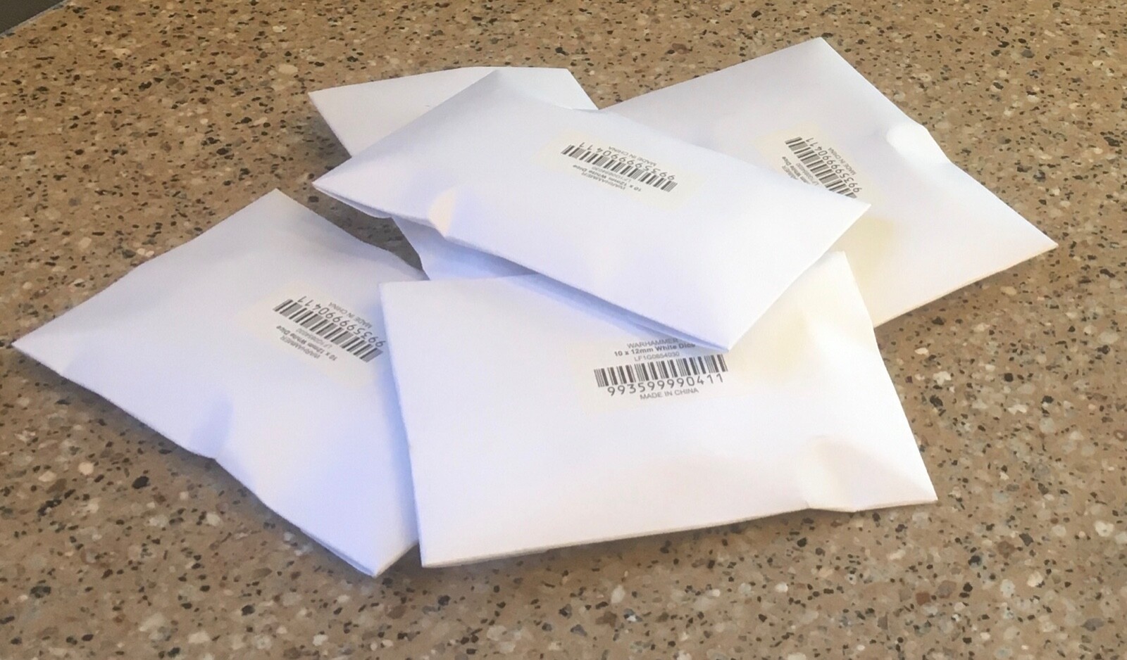 NEW Lot of 50 Games Workshop Small White Dice - Genuine Sealed GW Warhammer