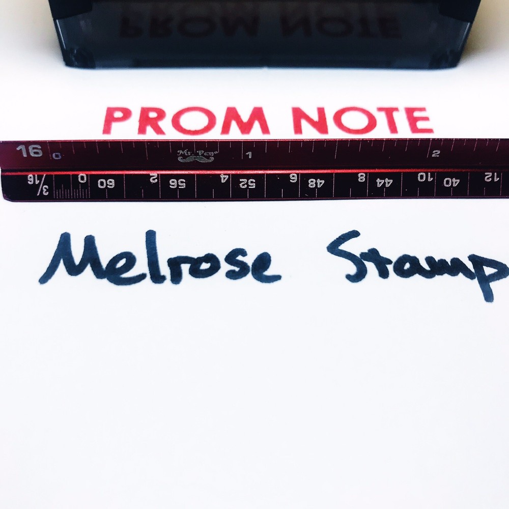 Prom Note Rubber Stamp Red Ink Self Inking Ideal 4913
