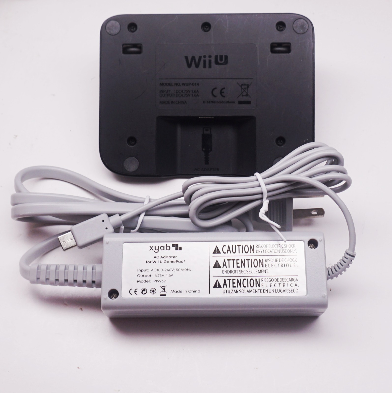 Nintendo Wii U Gamepad OEM Charging Dock Stand + New AC Adapter Cable WUP-014