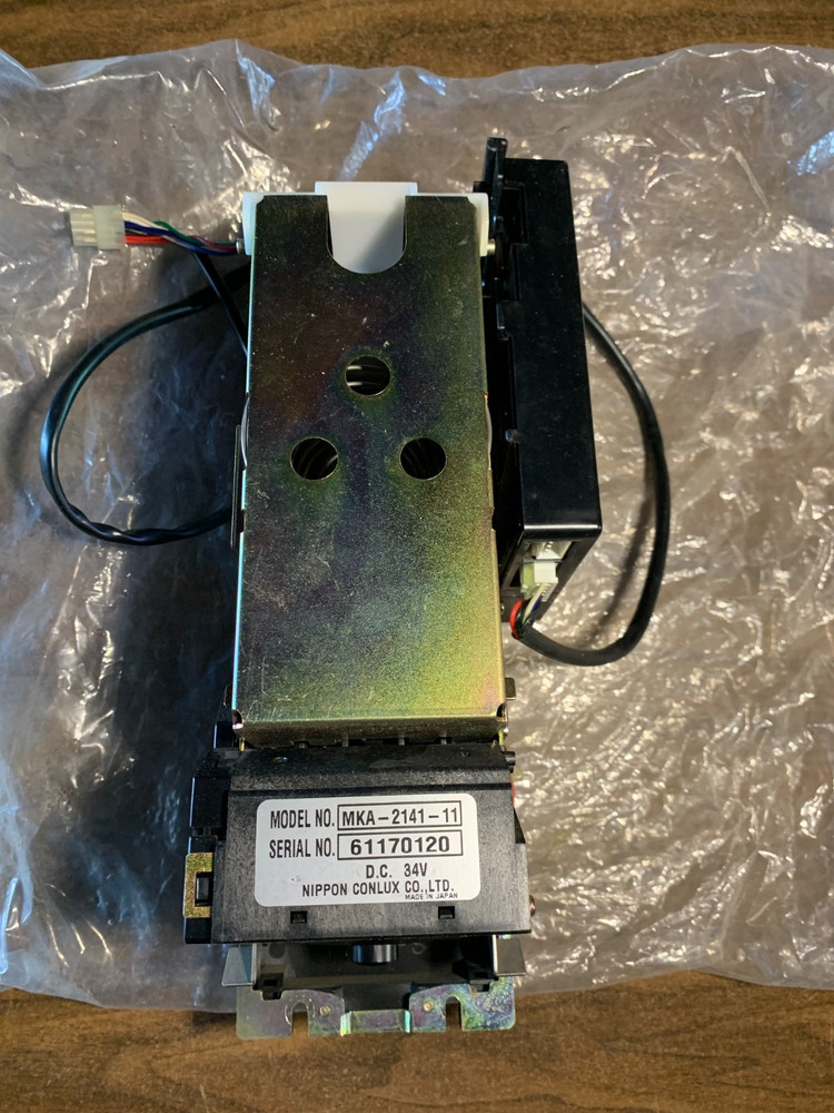 Conlux MKA-2141-11 Bill Acceptor Validator. Untested. Vending. 34V DC.