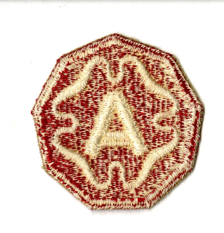 Ninth Army White Back Patch Europe Bulge Germany