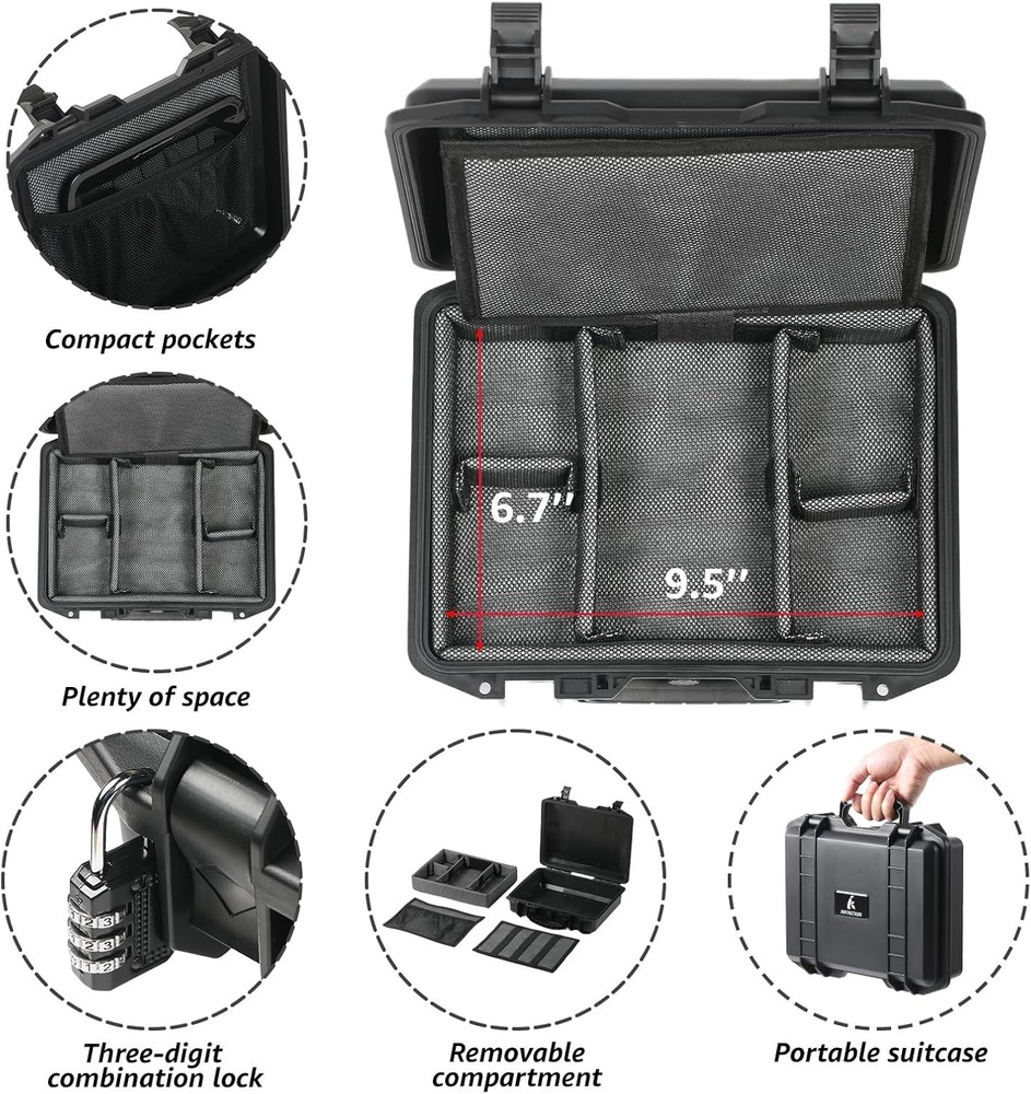 Smell Proof Box, Large Airtight Storage Box with Combination Lock – Waterproof &