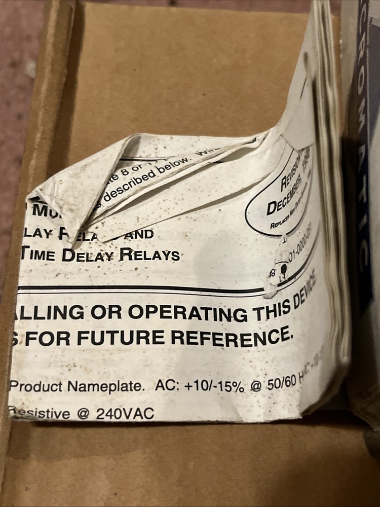 Macromatic SS-65122 Solid State Time Delay Relay Great Condition w/ manual + box