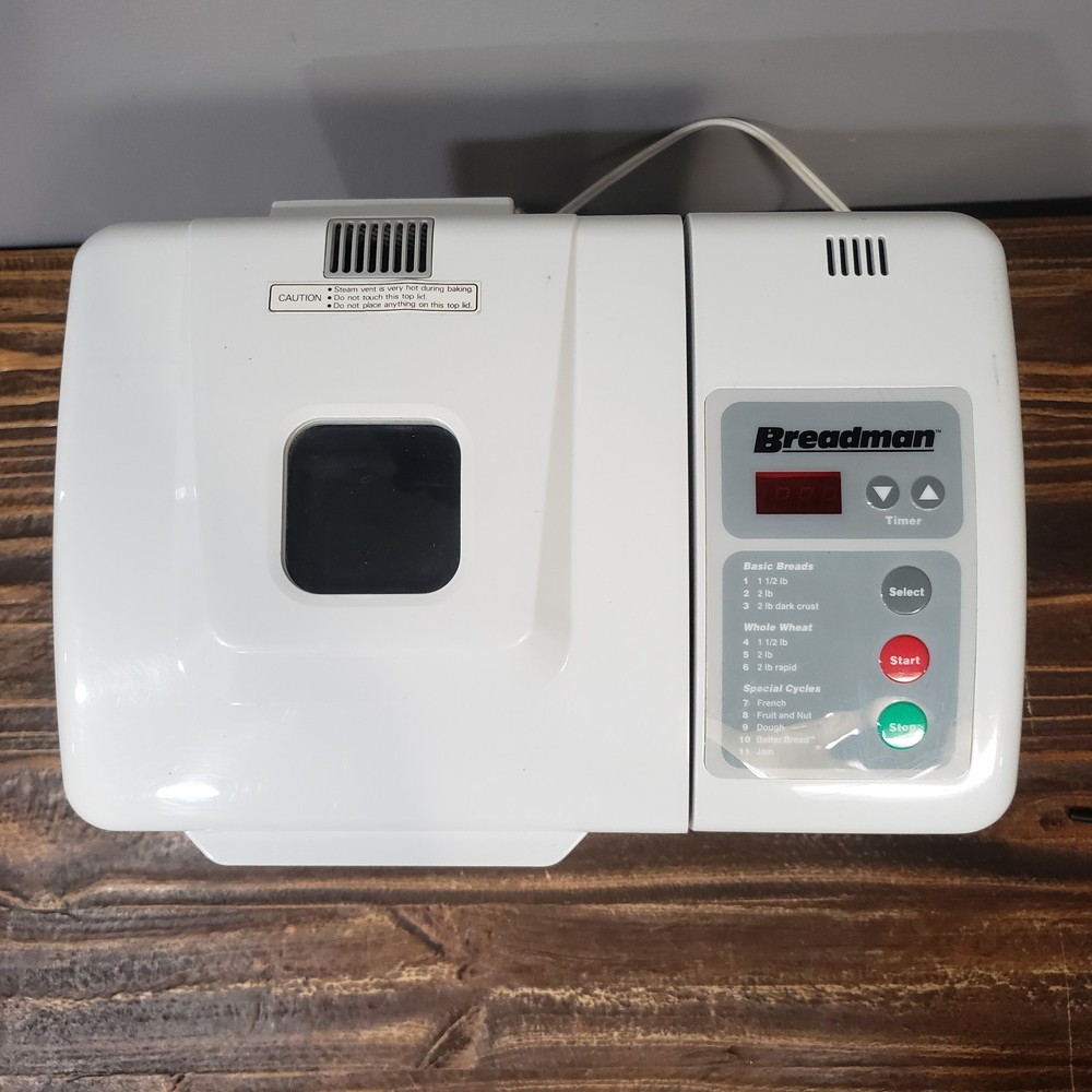 Breadman TR-550 White Automatic Bread Maker Oven Tested