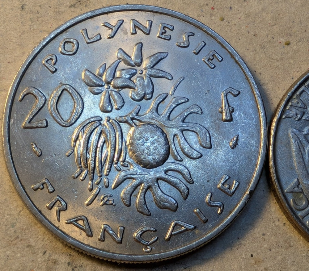 French Polynesia 20 francs 1977