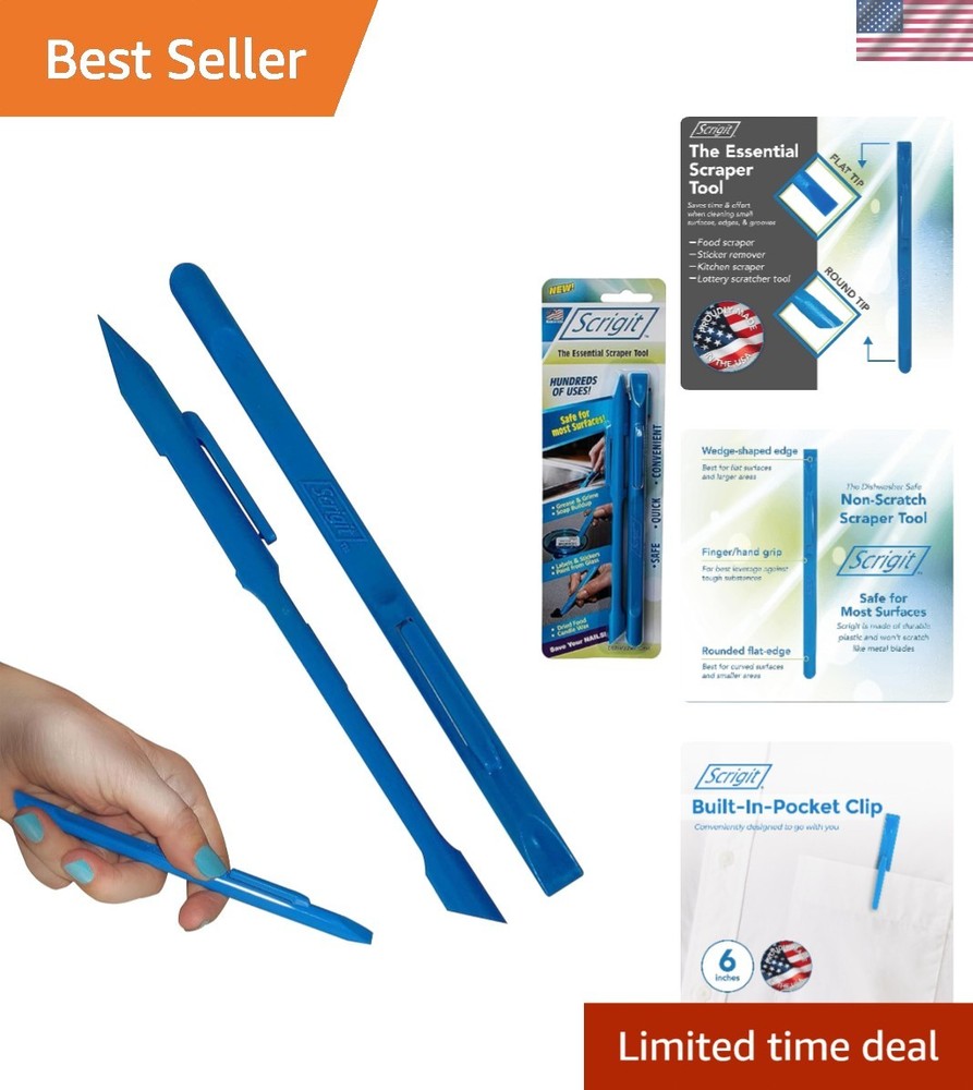 Scraper No-Scratch Tool, 2-Pack - The Ultimate Multi-Use Plastic Scraper
