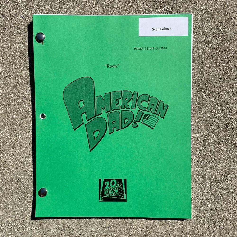 American Dad Scott Grimes Steve Smith 2014 Production Used Table Draft Script