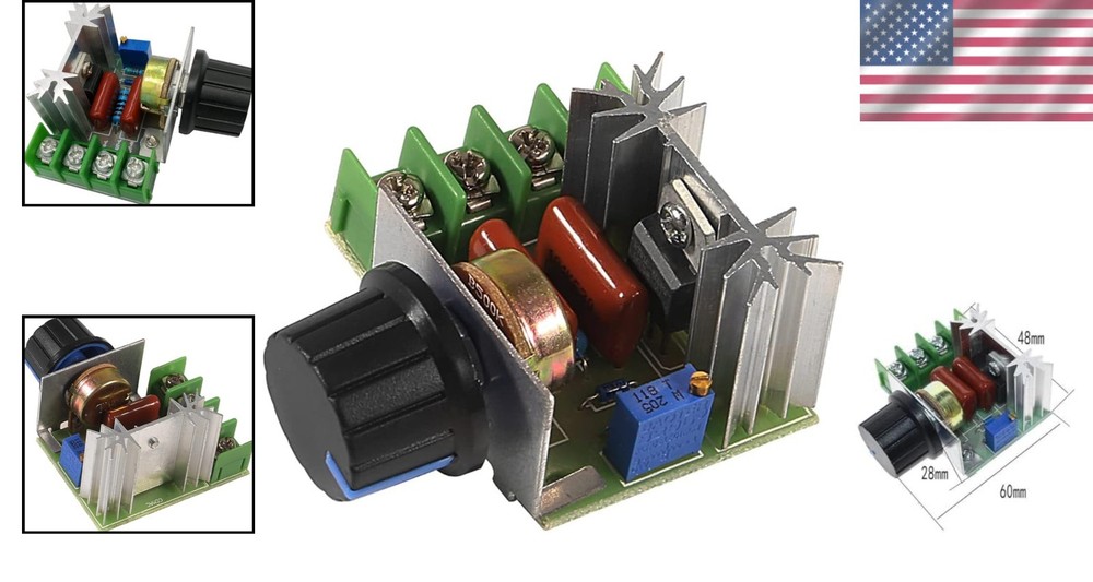 Versatile 2000W AC Dimmer Speed Controller - Safe & Adjustable Performance