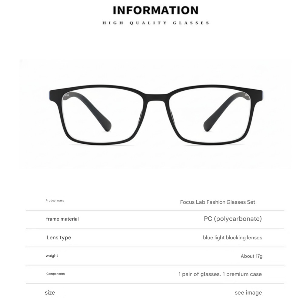 Focus Lab Ultralight 5060 Blue Light Blocking Glasses Set