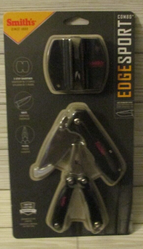 Smith's EdgeSport 3-Piece Combo Kit Folding Knife With Pliers & Sharpener