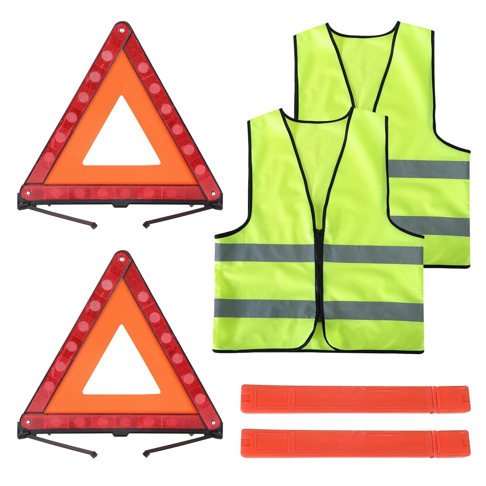 FLKQC Warning Triangles Safety Triangle Emergency Kit Foldable Reflective...