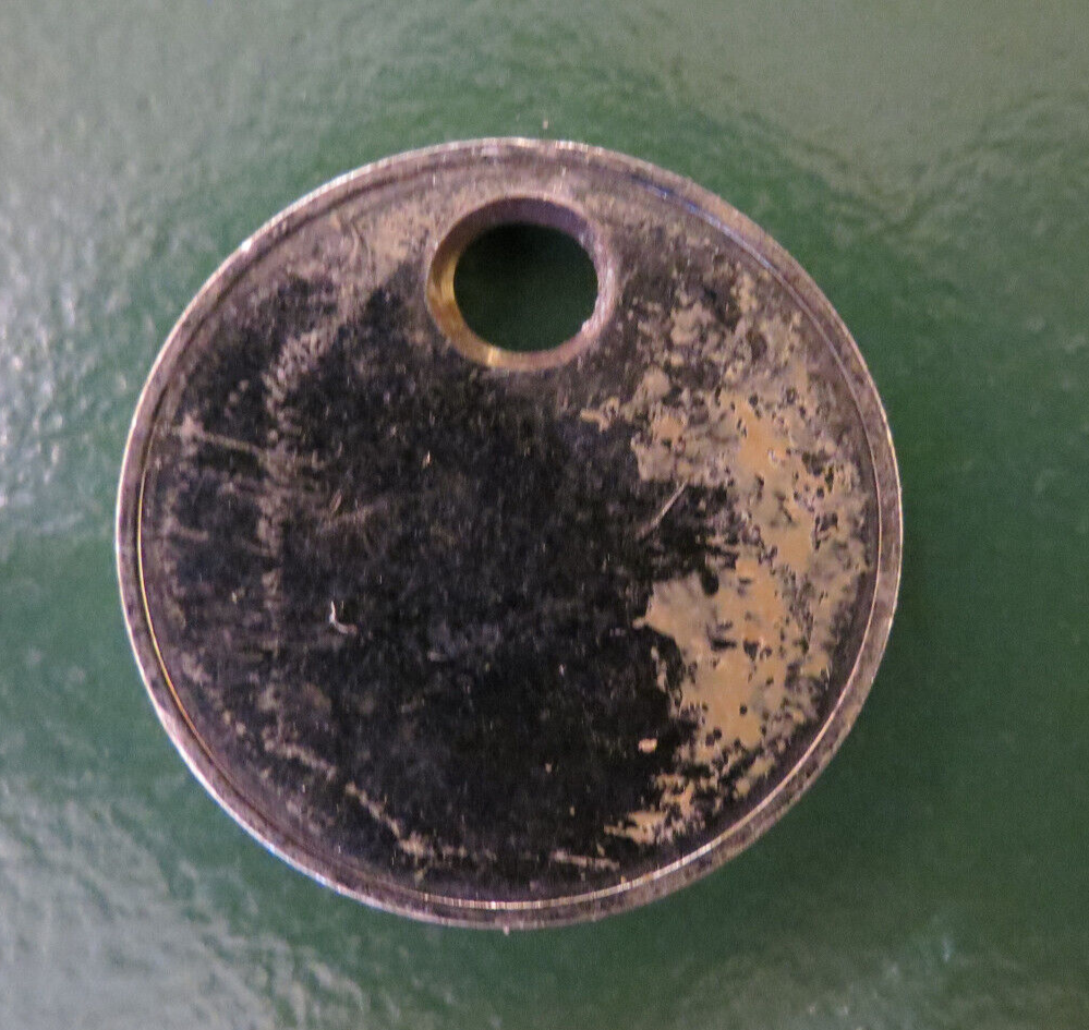 WOOLLEY Colliery Pit Check Tally - marked WOOLLEY COLLIERY 2746