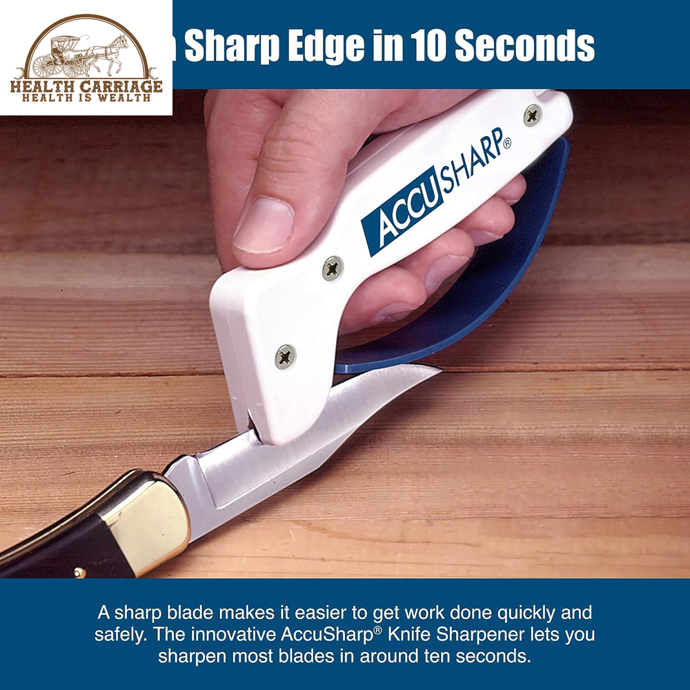 Knife Sharpener, Ergonomic Comfortable Handle, Compact & Easy to Use, Restore an