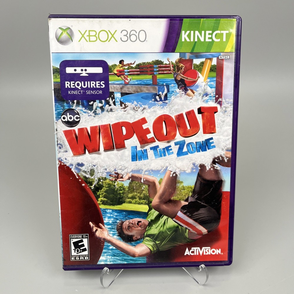 Xbox 360 Kinect Sensor 3 Game Bundle Adventures Wipeout & Just Dance 3 TESTED