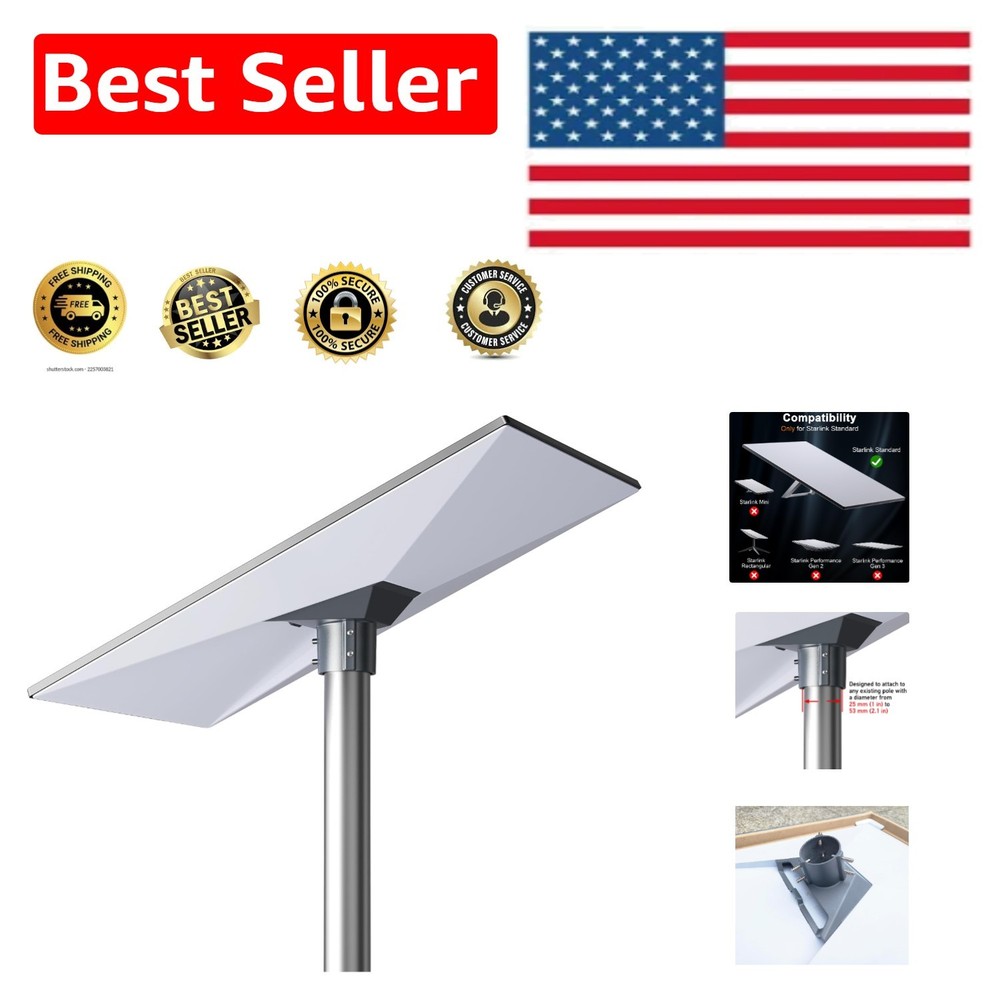 Durable Starlink Gen 3 Pole Mount Adapter - Easy Installation, 70mm Socket