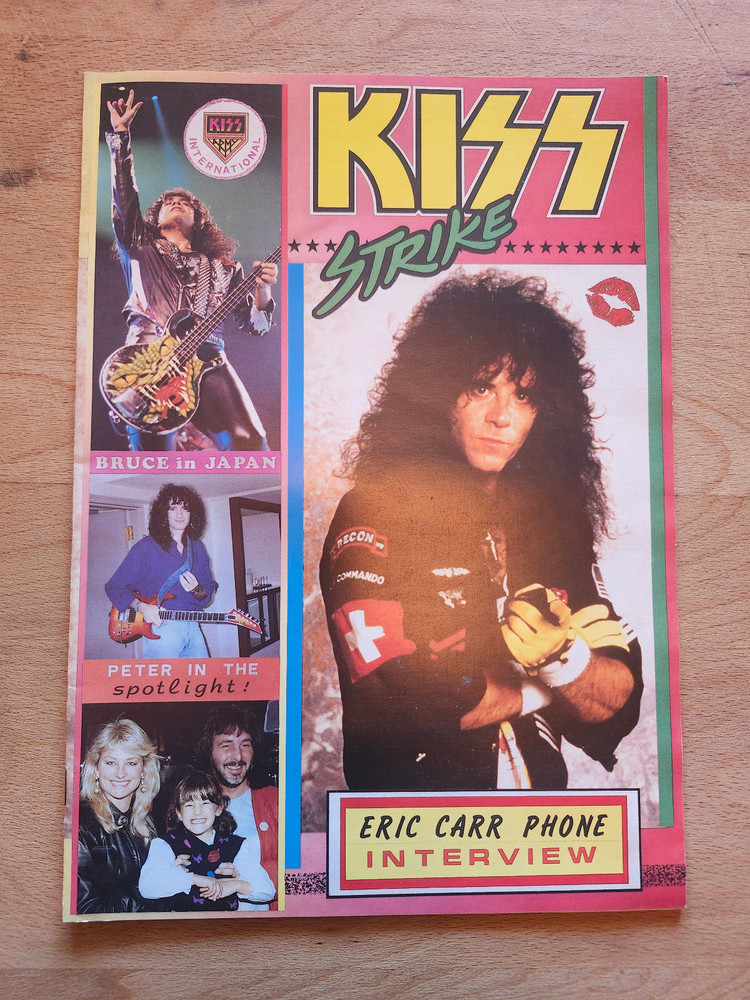 KISS Army International RARE Italy Strike Magazine #23 W Cool Ace Frehley Back!
