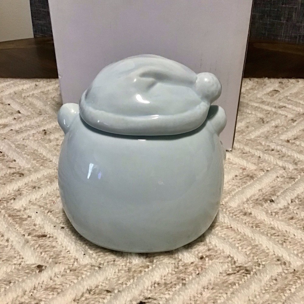 NIB Ceramic Bear Sponge & Soap Dish With Lid