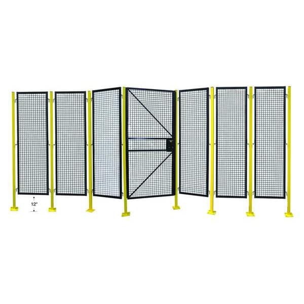 In Line Wire Partition Post, Height 6 Ft, 19N876