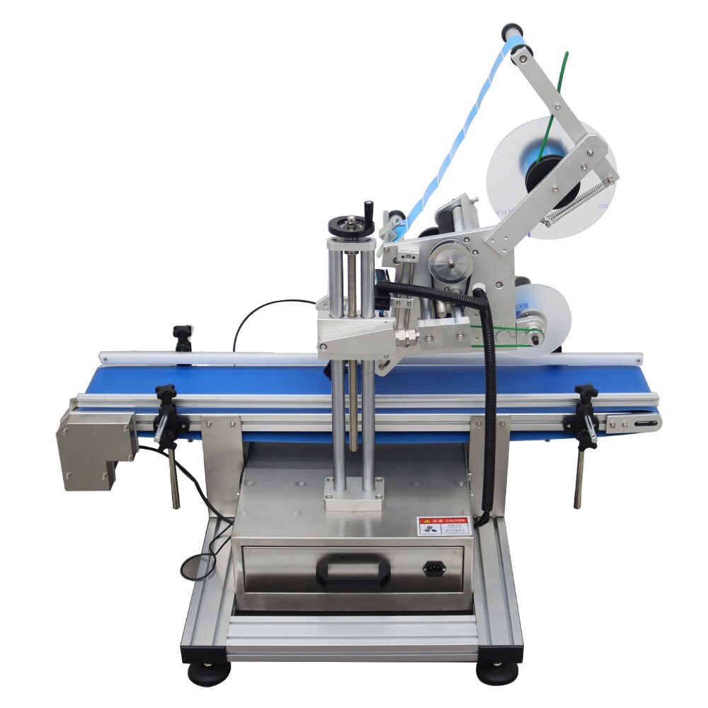 Commercial Label Applicator Auto Desktop Conveyor Table Plane Labeling Machine
