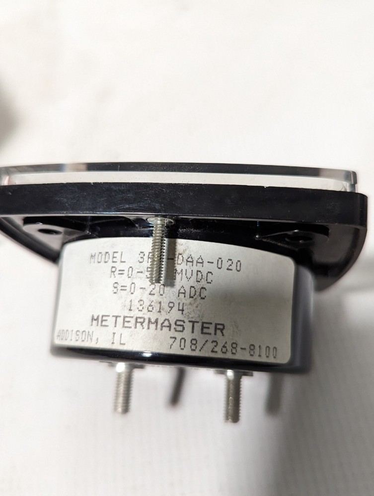 Modutec (Crompton) 3PB-DAA-020, D-C Amperes Panel Meter, 0 - 20 Amp Scale
