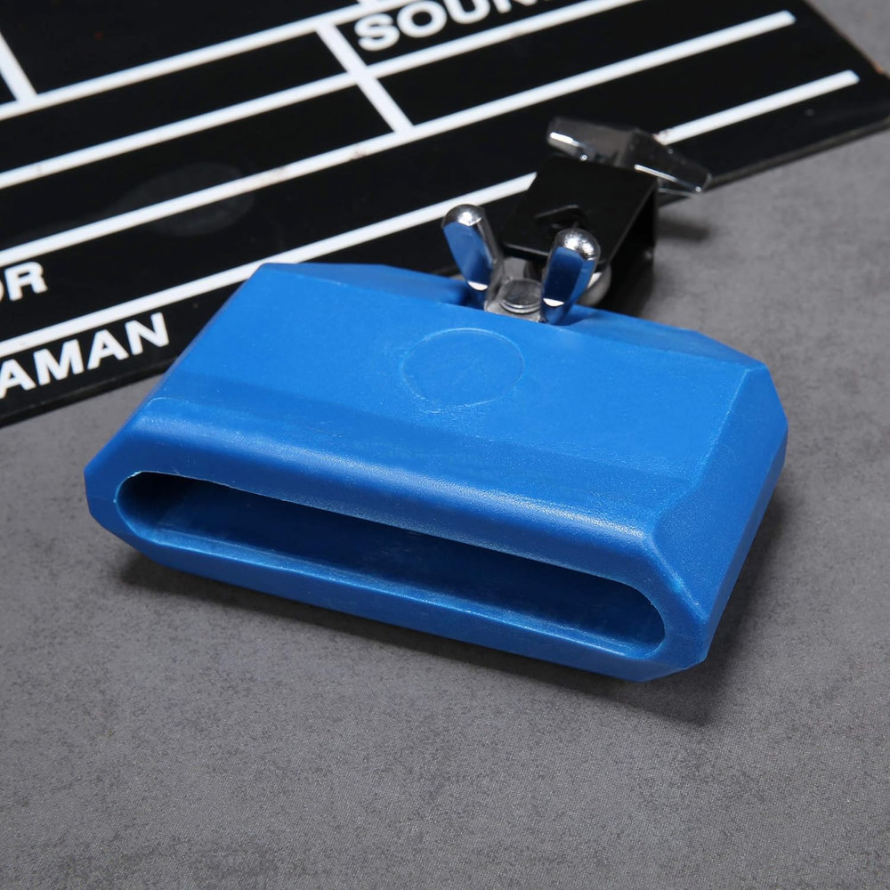 Blue Plastic Musical Percussion Block, Latin Drum Instrument
