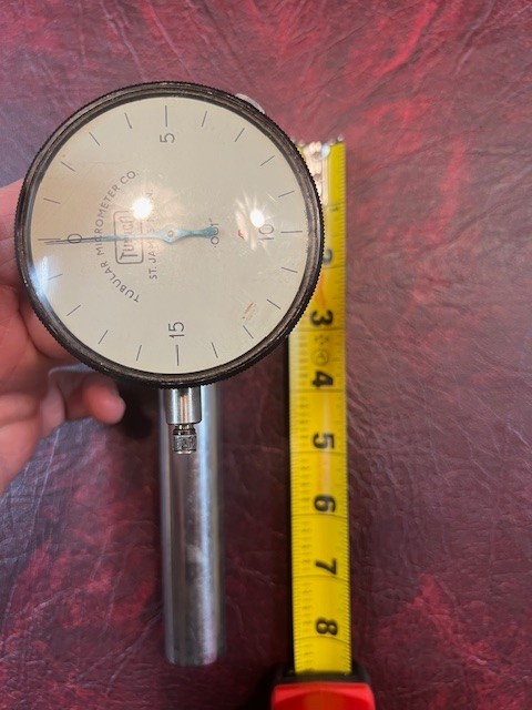 Tumico Dial Indicator: .001", with vertical adjustable mount