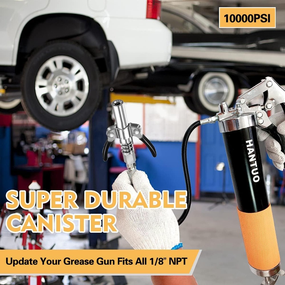 Grease Gun Coupler Grease Gun Tips Double Handle Quick Lock Release Grease Ti...