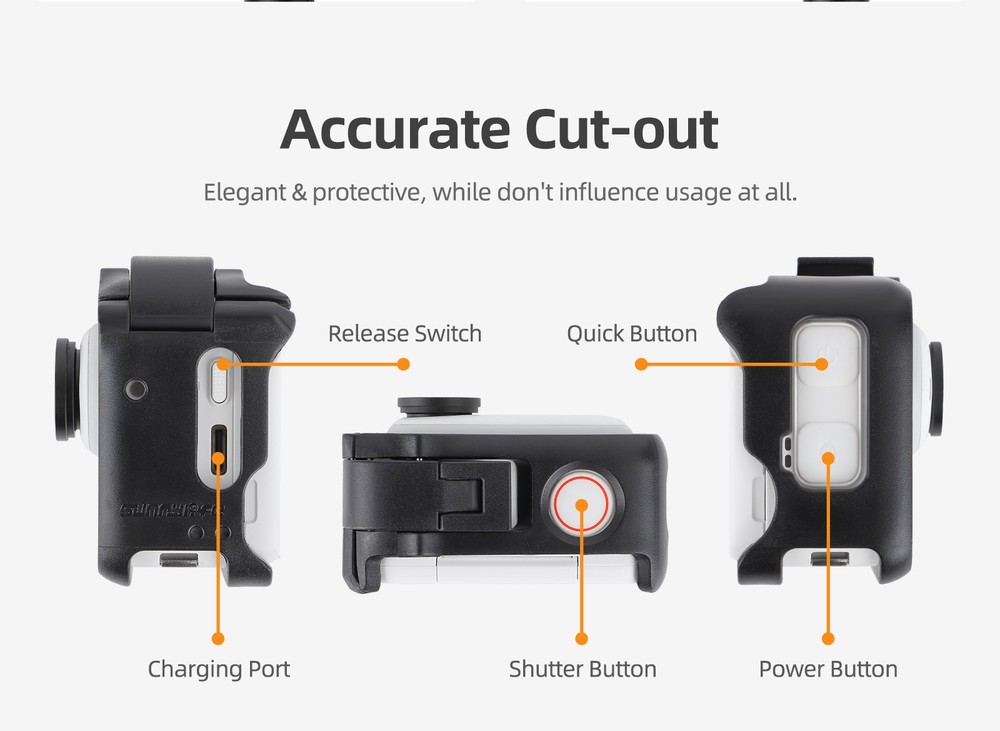 For Insta360 GO 3 Camera Protective Frame Mount Cover Quick Release Accessories