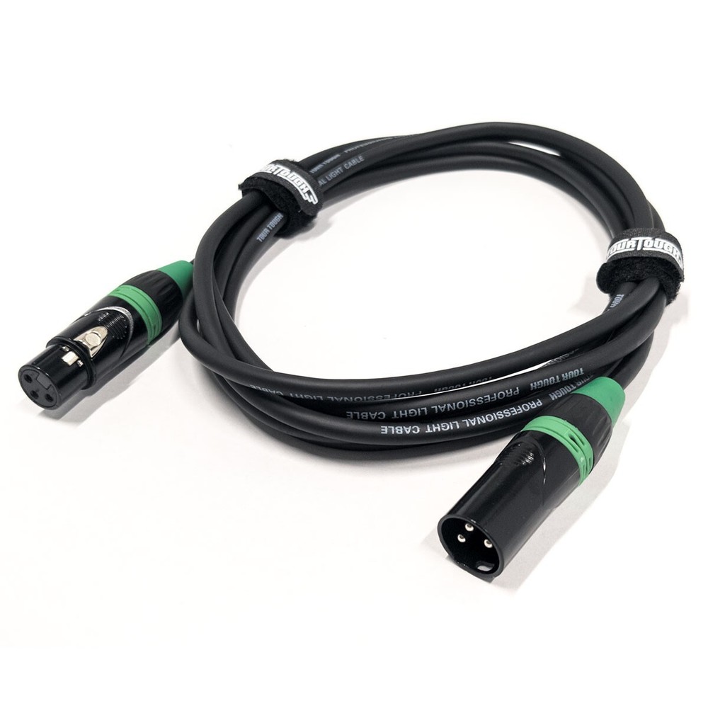 10' Color Coded length 3-Pin Professional Light DMX Cable with Locking XLR Ends