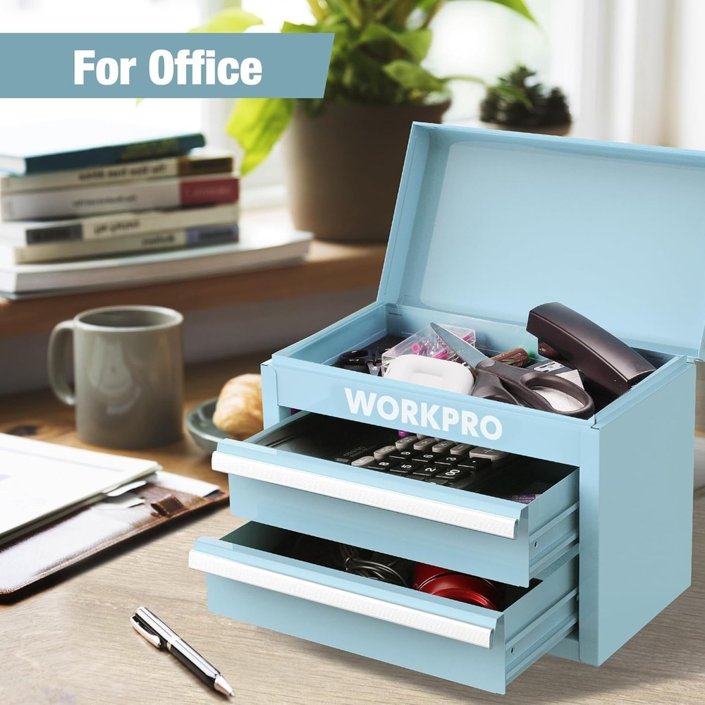 Durable Metal Tool Chest with Noise-Reducing Liners - Home & Workshop Essential