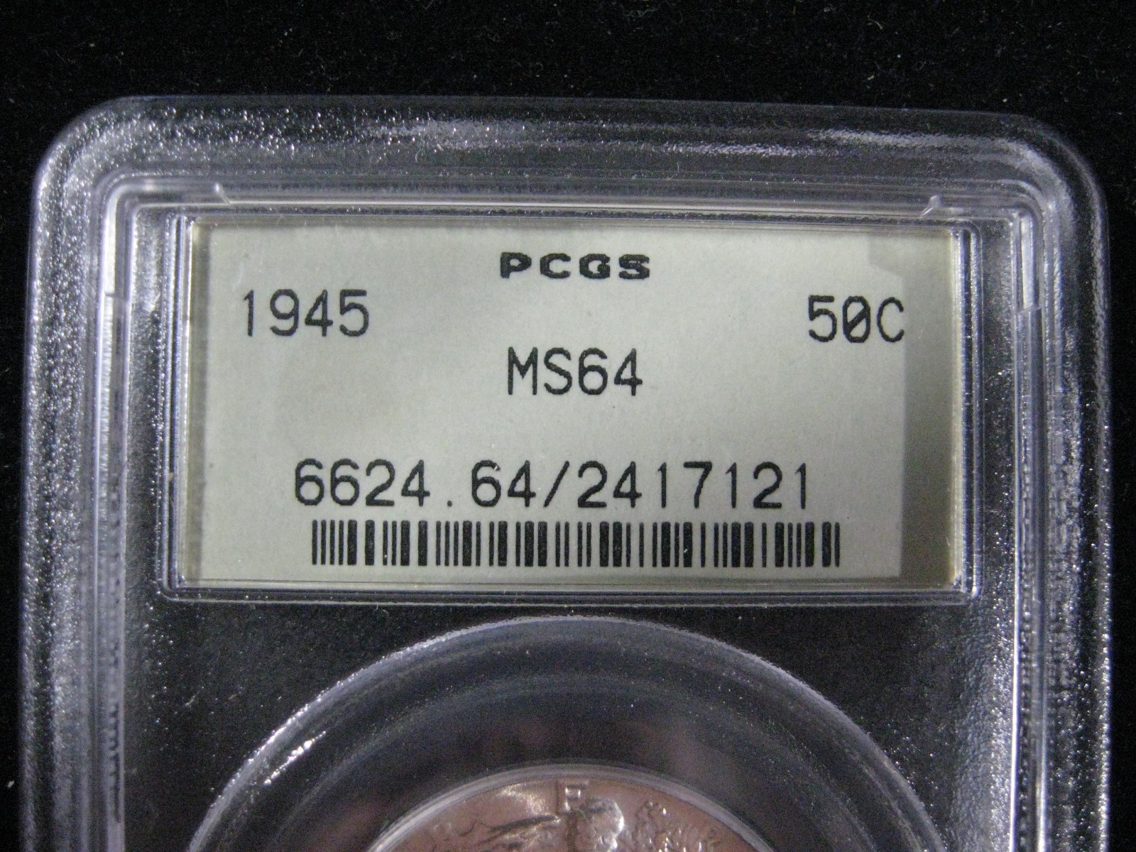 1945 WALKING LIBERTY HALF PCGS MS-64 SUPER NICE!