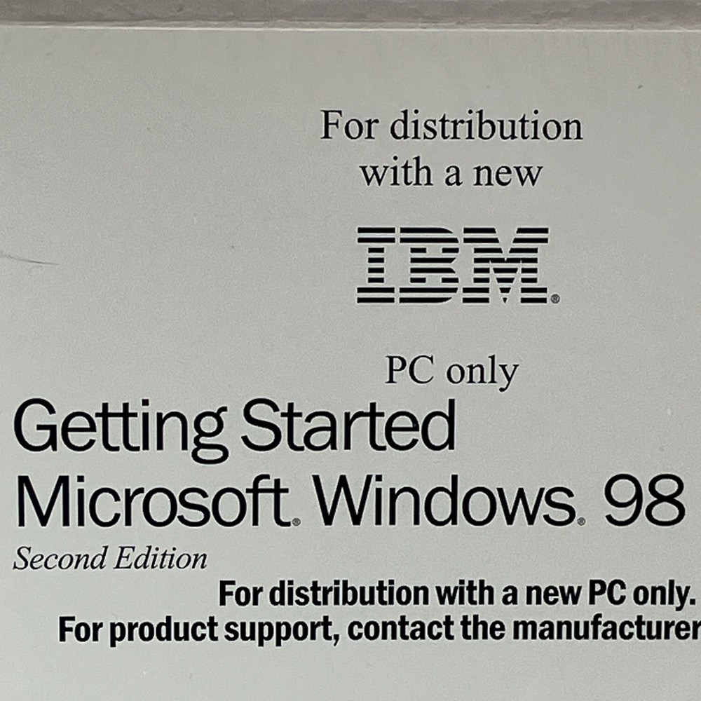 Getting Started Microsoft Windows 98 Second Edition Book Only New & Sealed
