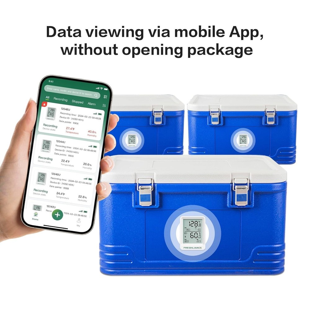 Bluetooth Temperature Humidity Data Recorder Refrigerator Freezer TH20 - 5 Pack