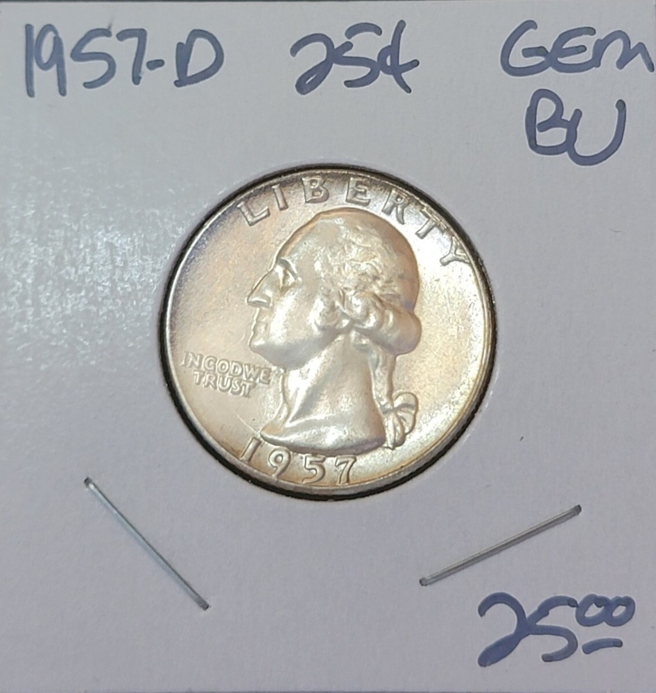 1957 D 25C Uncirculated