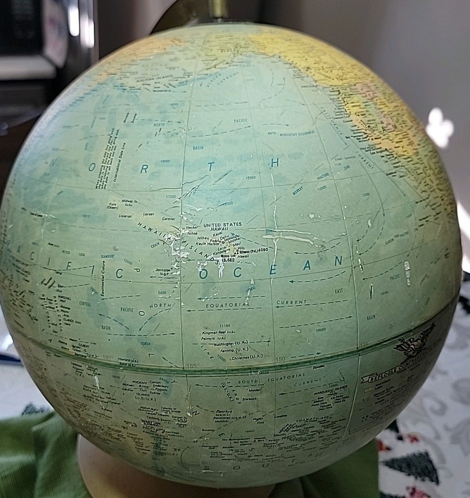 Vintage Replogle Comprehensive Globe 12 Inch World Map